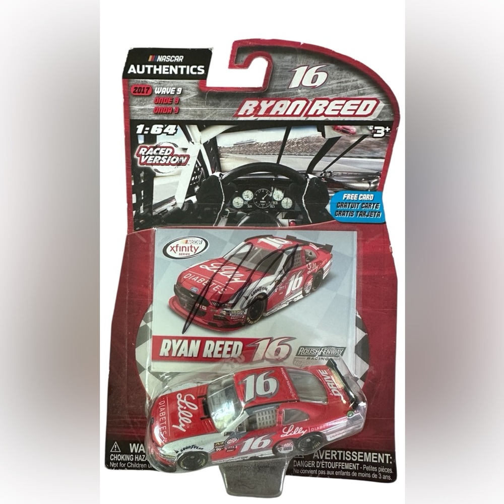 Ryan Reed Red Toy Car Autographed